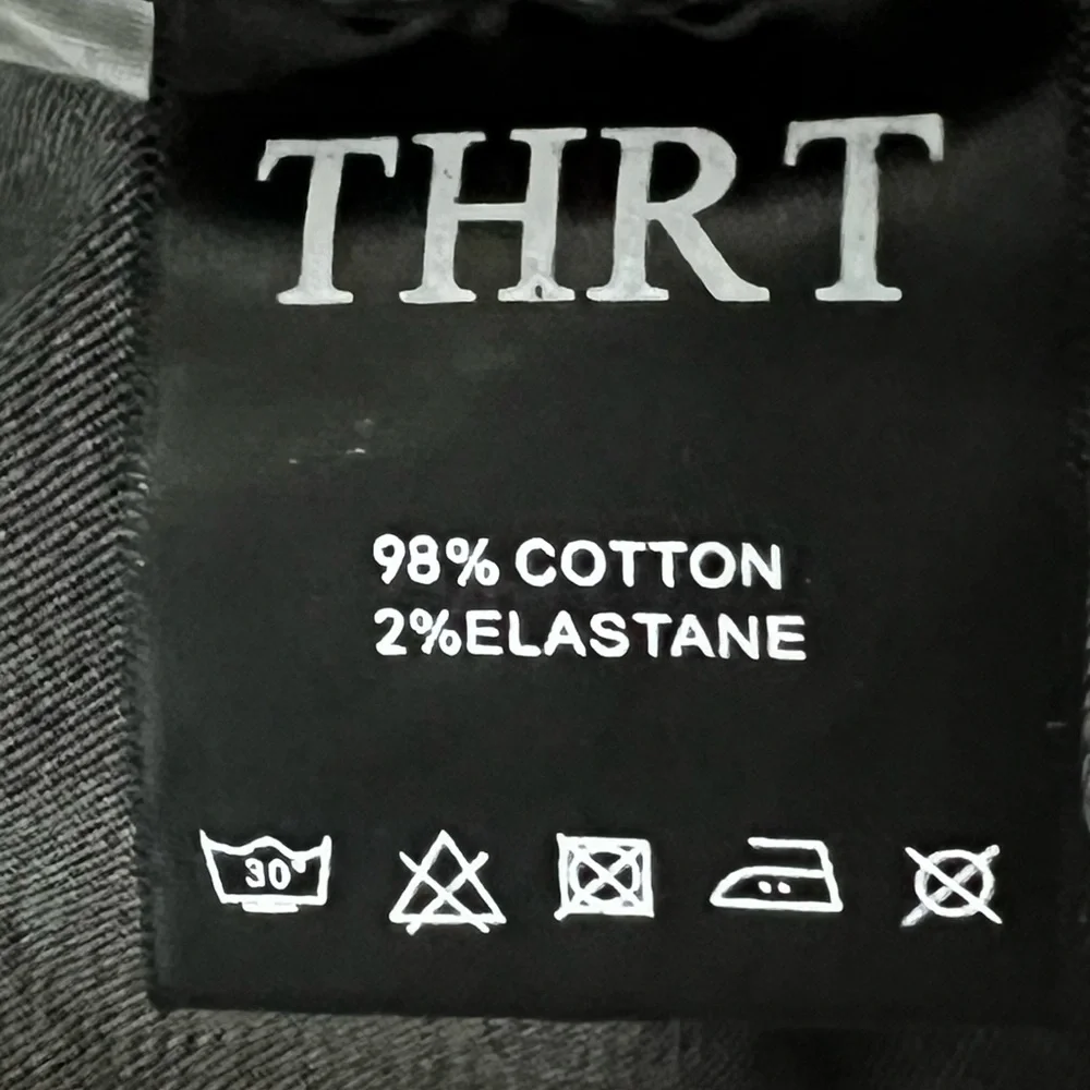 THRT Men's Detroit denim black denim distressed ripped Pants jeans size‎ 44